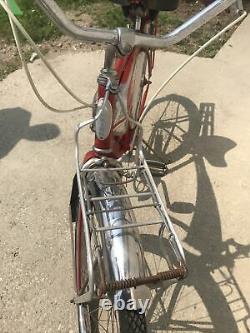 1957 Schwinn Mark II JAGUAR Beach Cruiser Red & White Mens Vintage Bicycle