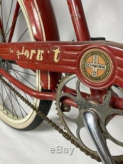 1958 Schwinn Chicago Hornet Original Paint Tank Bike Vintage S7 Horn Works USA