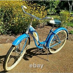 1958 Schwinn Hornet Ladies Bicycle With Tank Vintage Retro Antique Unrestored