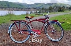 1958 Schwinn Phantom K813112 Unrestored Original Paint Genuine Vintage Red 58