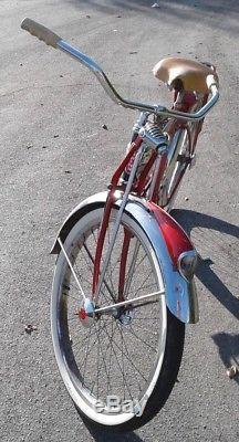 1958 Schwinn Phantom K813112 Unrestored Original Paint Genuine Vintage Red 58