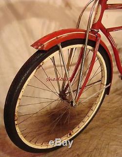 1960 Schwinn Tornado Straightbar Mens Cruiser Bike Vintage Typhoon Bicycle S7 As