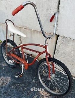 1960 Schwinn Tornado Twin Bar Red Ivory Vintage Sting Ray 60s Bicycle A011284