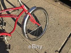 1960's SCHWINN TYPHOON Bicycle Red 24 Antique Vintage. LOCAL PICK UP NYC
