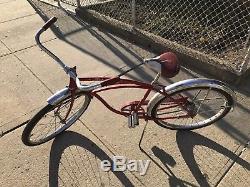 1960's SCHWINN TYPHOON Bicycle Red 24 Antique Vintage. LOCAL PICK UP NYC