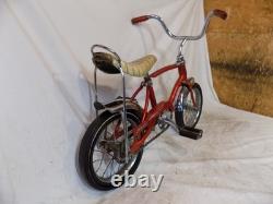 1960s SCHWINN LIL TIGER MINI STINGRAY BANANA SEAT MUSCLE BIKE RED 60s VINTAGE