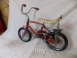1960s SCHWINN LIL TIGER MINI STINGRAY BANANA SEAT MUSCLE BIKE RED 60s VINTAGE