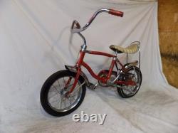 1960s SCHWINN LIL TIGER MINI STINGRAY BANANA SEAT MUSCLE BIKE RED 60s VINTAGE