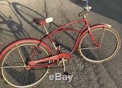 1961 August 29th Mens Schwinn Tiger Original Red Paint Vintage Bicycle