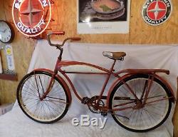 1961 Schwinn Flying Star Vintage Tank Bicycle Rat Rod Typhoon Deluxe Tornado S7