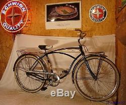 1962 Schwinn Deluxe American Mens Tank Bicycle Vintage Typhoon Panther Jaguar S7