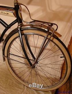 1962 Schwinn Deluxe American Mens Tank Bicycle Vintage Typhoon Panther Jaguar S7