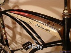 1962 Schwinn Deluxe American Mens Tank Bicycle Vintage Typhoon Panther Jaguar S7