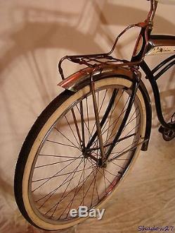 1962 Schwinn Deluxe American Mens Tank Bicycle Vintage Typhoon Panther Jaguar S7