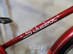 1962 Schwinn Racer Mens 3-speed Deluxe Bicycle Vintage Red Traveler Speedster S5