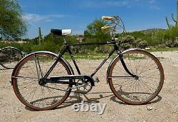 1962 Schwinn Traveler Men's 3 Speed Bicycle Black Rebuilt Vintage