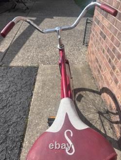 1962 Schwinn Typhoon Vintage Cruiser Bike Red White Steel Frame Coaster Brake