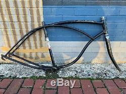 1963 Schwinn American Bicycle Frame Vintage Rare Black Middleweight