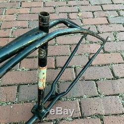 1963 Schwinn American Bicycle Frame Vintage Rare Black Middleweight