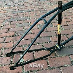 1963 Schwinn American Bicycle Frame Vintage Rare Black Middleweight