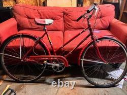 1963 Schwinn Racer Red Vintage Cruiser Bike Steel Frame Caliper Brakes