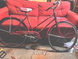 1963 Schwinn Racer Red Vintage Cruiser Bike Steel Frame Caliper Brakes
