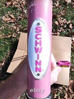 1963 Vintage Schwinn Co-Ed Ladies 26 Cruiser Bicycle White Pink Frame