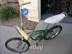1964 April Schwinn Green Stingray Vintage Muscle Bicycle Center Stamp Wheels