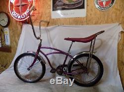 1964 Schwinn Deluxe Stingray Boys Violet/purple Muscle Bike Vintage S2 64 Early