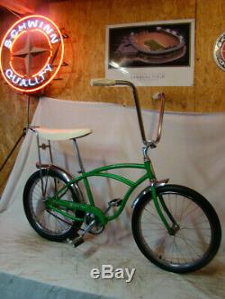 1964 Schwinn Stingray Boys Muscle Bike Vintage Solo Polo Bike Early Lime Green