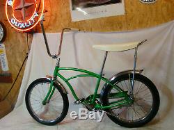 1964 Schwinn Stingray Boys Muscle Bike Vintage Solo Polo Bike Early Lime Green