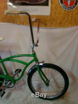 1964 Schwinn Stingray Boys Muscle Bike Vintage Solo Polo Bike Early Lime Green