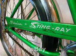 1964 Schwinn Stingray Boys Muscle Bike Vintage Solo Polo Bike Early Lime Green