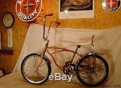 1965 Schwinn Stingray Early Coppertone Muscle Bike Banana Seat Vintage Deluxe S7