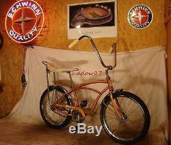 1965 SCHWINN STINGRAY EARLY COPPERTONE MUSCLE BIKE BANANA SEAT VINTAGE S7 SLIK