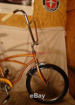 1965 SCHWINN STINGRAY EARLY COPPERTONE MUSCLE BIKE BANANA SEAT VINTAGE S7 SLIK