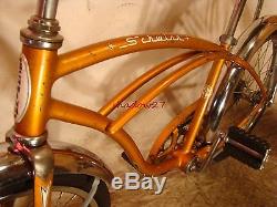 1965 SCHWINN STINGRAY EARLY COPPERTONE MUSCLE BIKE BANANA SEAT VINTAGE S7 SLIK