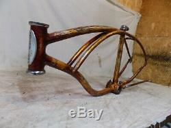 1965 Schwinn Super Deluxe Stingray J33 Muscle Bike Frame Early Vintage Bicycle