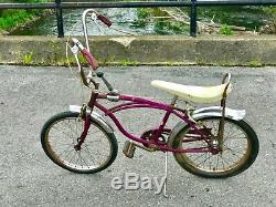 1966 SCHWINN Sting-Ray 3 speed Stick Shift Violet Purple Slick Unrestored Bike