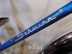 1966 Schwinn Fastback Stingray 5-speed Blue Muscle Bike Stik Krate Vintage