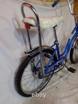 1966 Schwinn LIL Chik Fair Lady Stingray Muscle Bicycle Banana Seat Blue Vintage