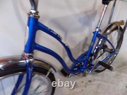 1966 Schwinn LIL Chik Fair Lady Stingray Muscle Bicycle Banana Seat Blue Vintage