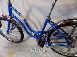 1966 Schwinn LIL Chik Fair Lady Stingray Muscle Bicycle Banana Seat Blue Vintage