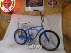 1966 Schwinn Stingray Boys Banana Seat Muscle Bike Blue S7 Fastback Vintage Jr