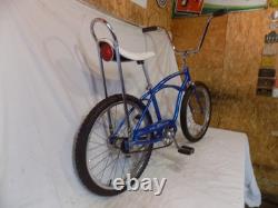 1966 Schwinn Stingray Boys Banana Seat Muscle Bike Blue S7 Fastback Vintage Jr