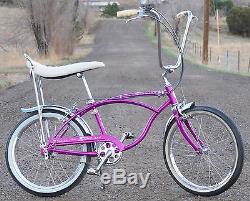 1966 Vintage Schwinn Violet Deluxe 3Speed Stingray Bike S2 Wheel Cruiser Bicycle