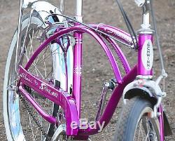 1966 Vintage Schwinn Violet Deluxe 3Speed Stingray Bike S2 Wheel Cruiser Bicycle