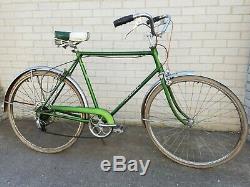 1967 Schwinn Collegiate Mens Green 5 Speed Vintage Bicycle