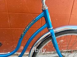 1967 Schwinn Hollywood Vintage Bicycle Blue Original Antique Cruiser Bike