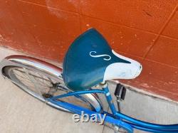 1967 Schwinn Hollywood Vintage Bicycle Blue Original Antique Cruiser Bike